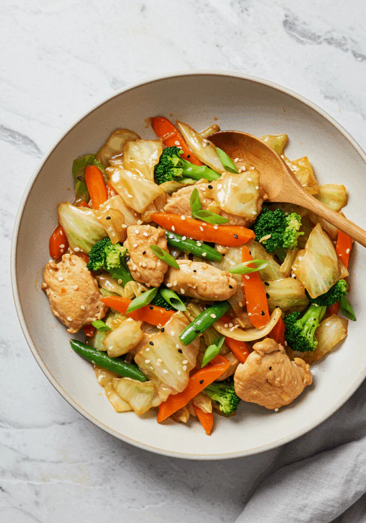Chinese Chicken Cabbage Stir-Fry