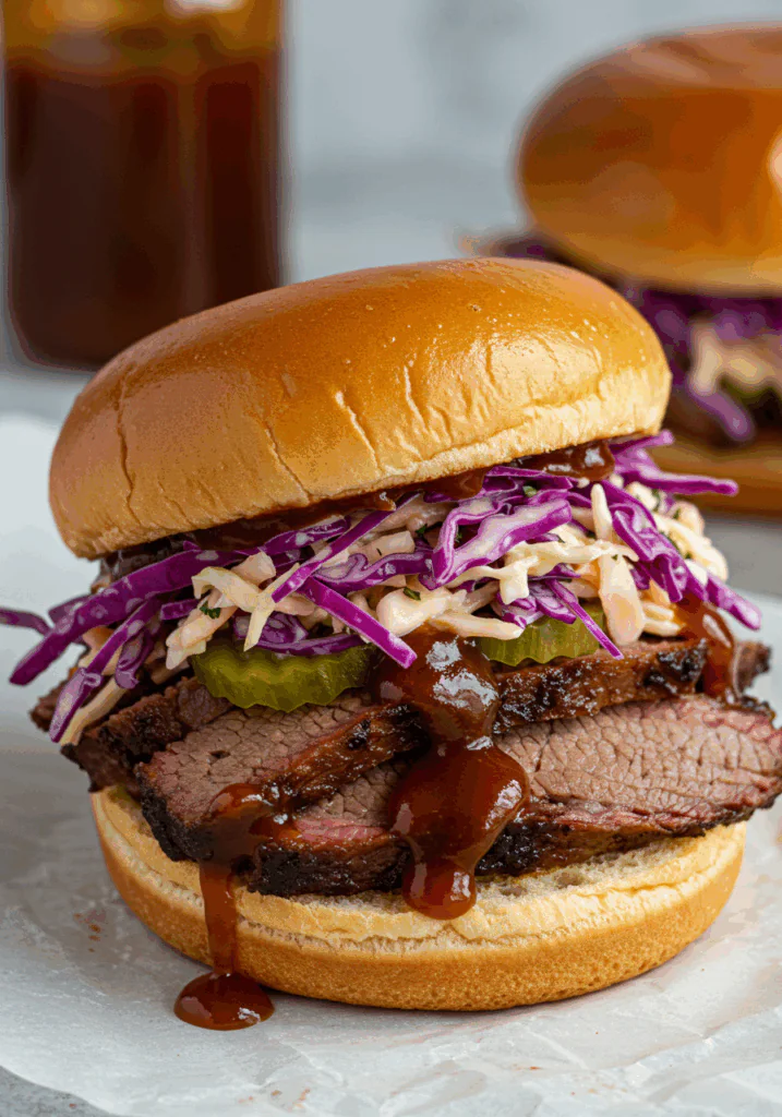 Brisket Sandwich with Pickled Red Cabbage