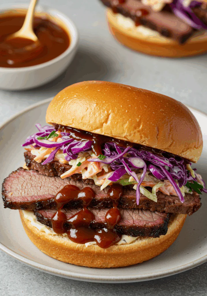 Brisket Sandwich with Pickled Red Cabbage