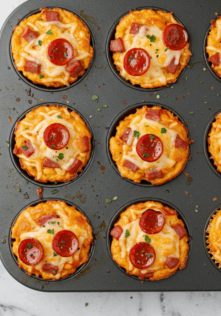 Keto Carnivore Pizza Muffins