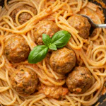Creamy Spaghetti and Meatballs